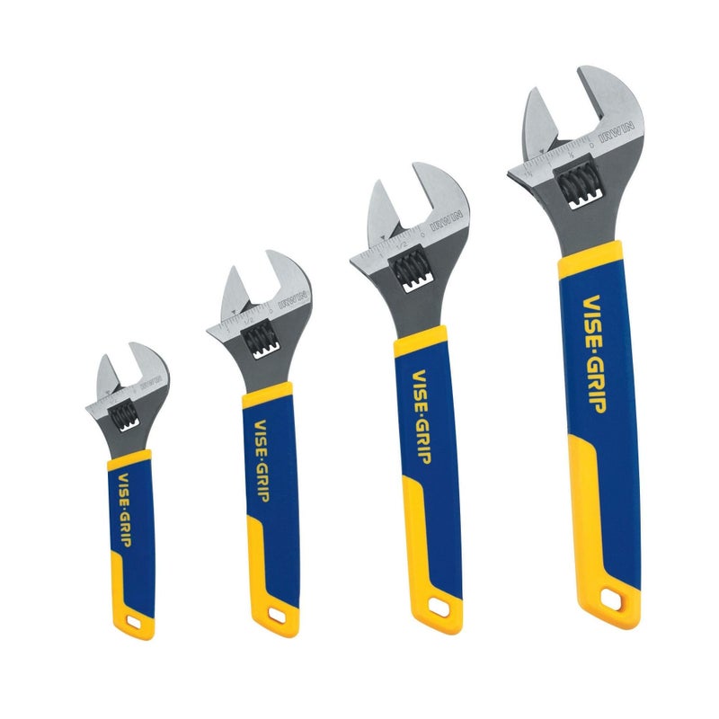 IRWIN VISE-GRIP Adjustable Wrench Set, SAE/MM, 4-Piece (2078706) - Image 1