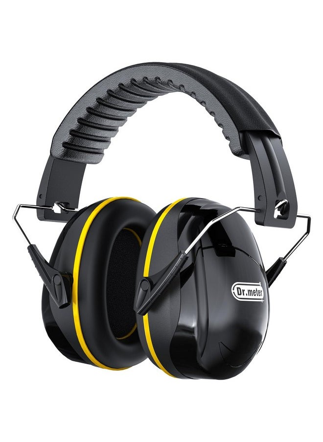 Dr.Meter Dr.meter Hearing Protection Ear Muffs, 28dB Noise Reduction Safety Earmuffs with Adjustable Headband, Ear Defenders for DIY, Shooting, Mawing Lawn or Hunting, Storage Bag Included-Black & Orange  - Image 1