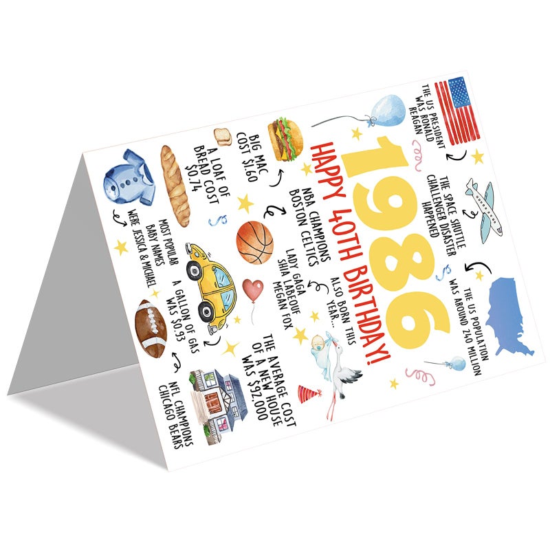 Beixian Funny 40th Birthday Card for Women Men, Happy 40th Birthday Gifts for Him Her, Unique 40 Year Old Bday Decorations for Friend Sister Brother Husband Wife - Image 3