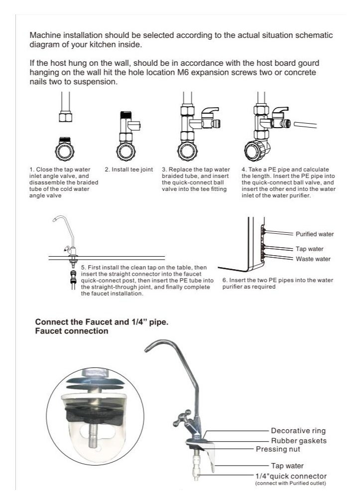 Generic - 5 Stages Water Purifier, Water Filter for Drinking, Water Filtration System for Municipality Water (SILVER) - Image 1