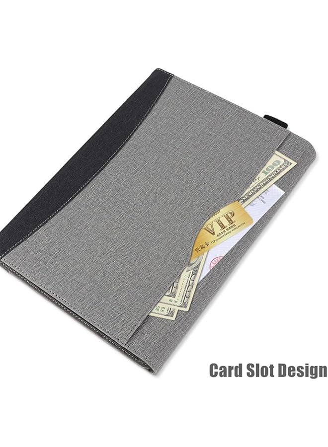 Case Compatible With Microsoft Surface Pro 11 2024 13-Inch Tablet Sleeve Pouch Cover For Surface Pro 11 Stand Pu Leather Case Grey