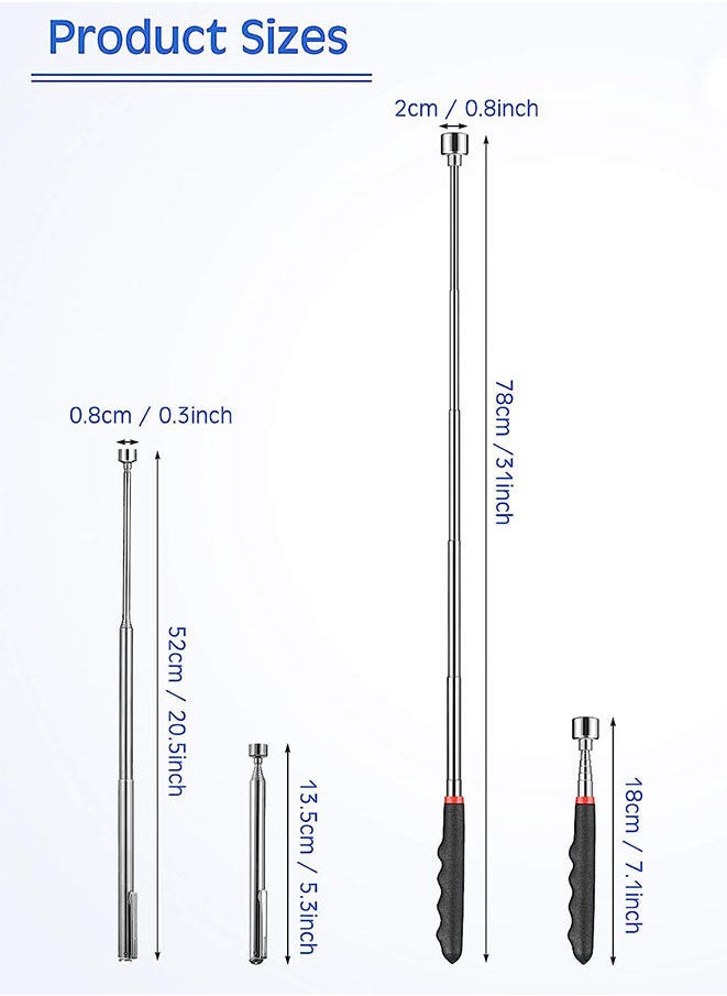 Telescoping Magnet  Pick Up Reacher Tool Set
