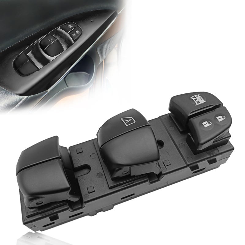 NOTISH Driver Side Master Power Window Control Switch Compatible with Nissan Pathfinder Altima Leaf Juke Frontier Tiida Rogue Sentra 20132019254013TA5A 254013SH1A 254013NF0A