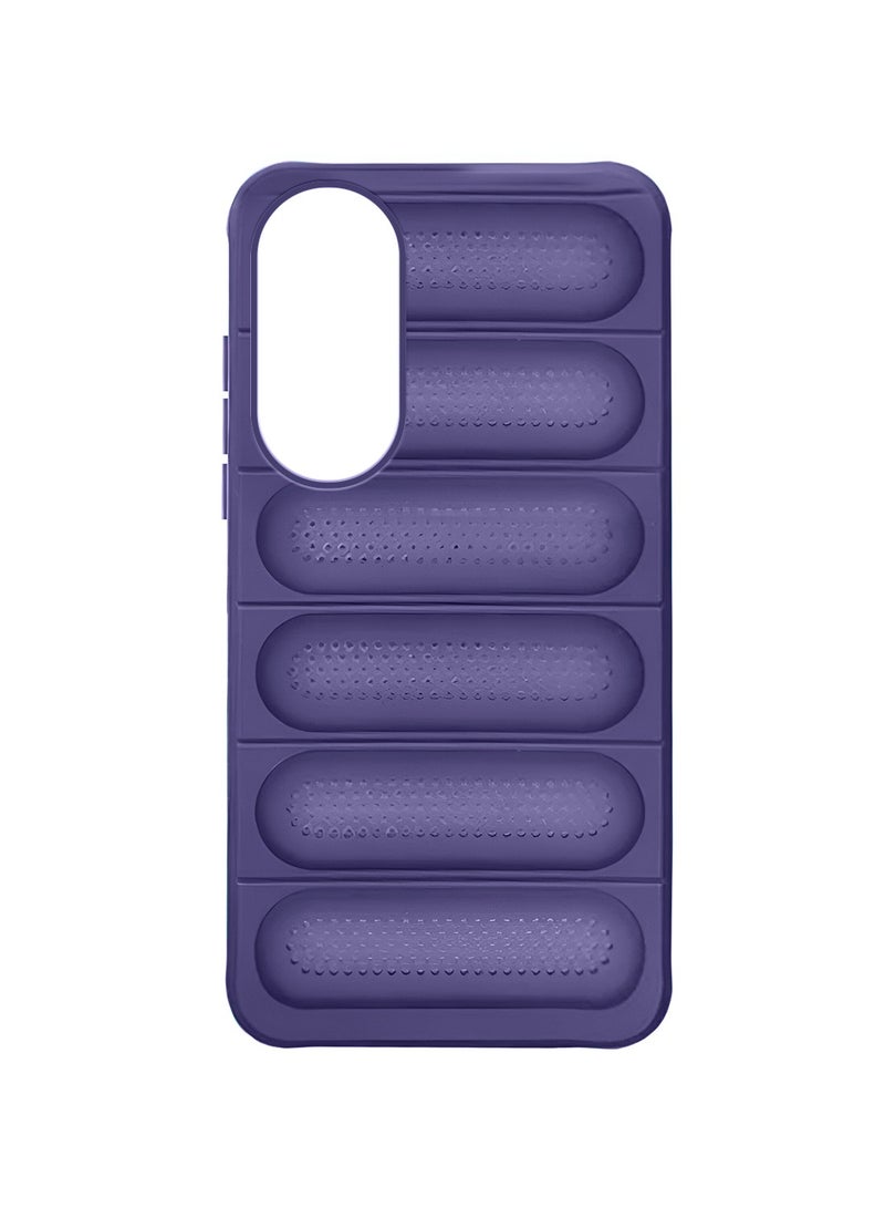 Wtech vivo V50 5G 2025 Premium Translucent within Air Bag TPU with Band Texture Case Cover - Eggplant Purple - Image 5