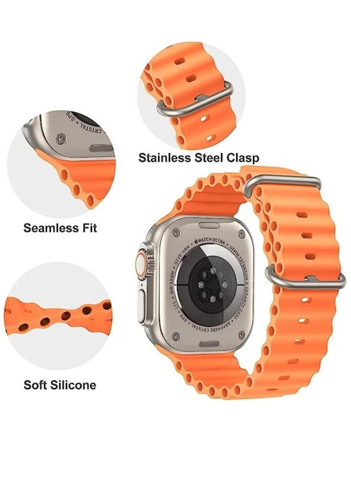 HW - Smart watch HW8 ultra max series 8 with health fitness tracker sport watch supports NFC. Also coming with an addition Replacement band 49MM-Multicolour - Image 1