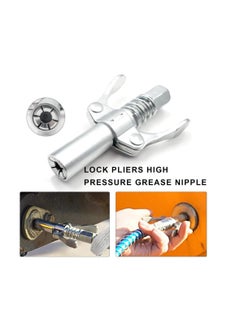 Kast KAST Grease Gun Coupler Lock Nozzle With Flex Hose High Pressure Dual Handle For Manual Pneumatic Electric Grease Gun Coupler Quick Release Grease Nozzle Pack of 1  - Image 4