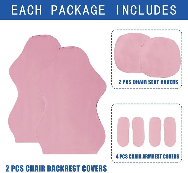 SARAFLORA 2 Pack Gaming Chair Cover, Stretchable Computer Cover Removable for Armchair, Swivel, Gaming, Boss Chair, Spandex Slipcovers, Pink - Image 3