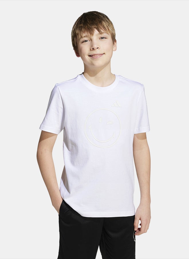 اديداس تيشيرت مطبوع  سمايلي وورلد للأطفال - Image 1