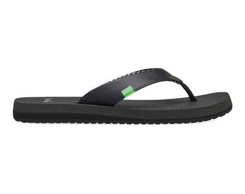 Sanuk Womens Yoga Mat Core Flip Flops for Women Yoga Sandals For Women Memory Foam Footbed Ebony 11
