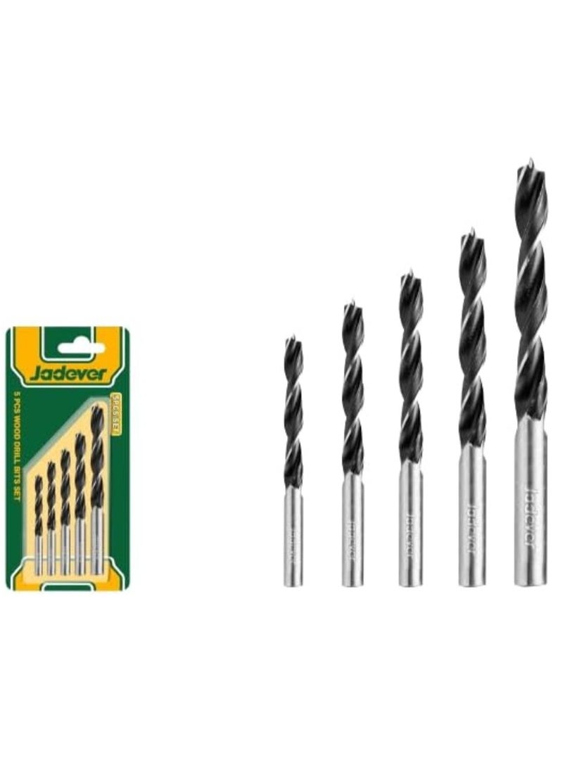 Jadever 7-piece wooden drill bit set, 3 to 8 mm