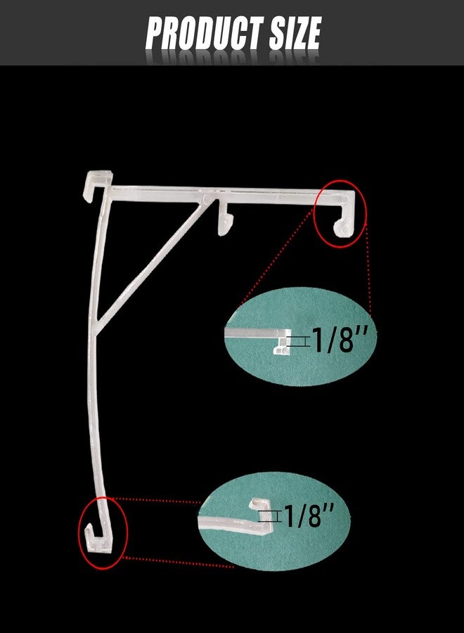 Kowibcl 8pcs Clear Plastic Valance Clips 3.5" Hidden Retainer Holder for Vertical Blinds - Image 3