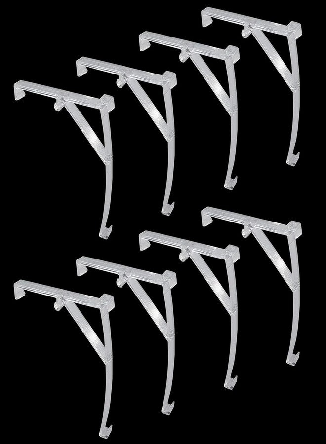 Kowibcl 8pcs Clear Plastic Valance Clips 3.5" Hidden Retainer Holder for Vertical Blinds - Image 1