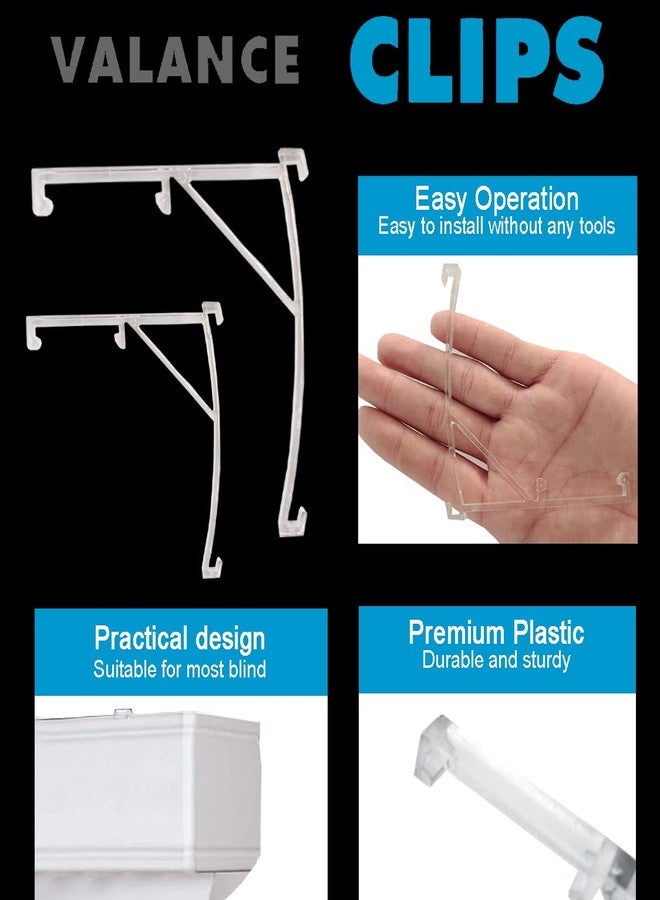 Kowibcl 8pcs Clear Plastic Valance Clips 3.5" Hidden Retainer Holder for Vertical Blinds - Image 5