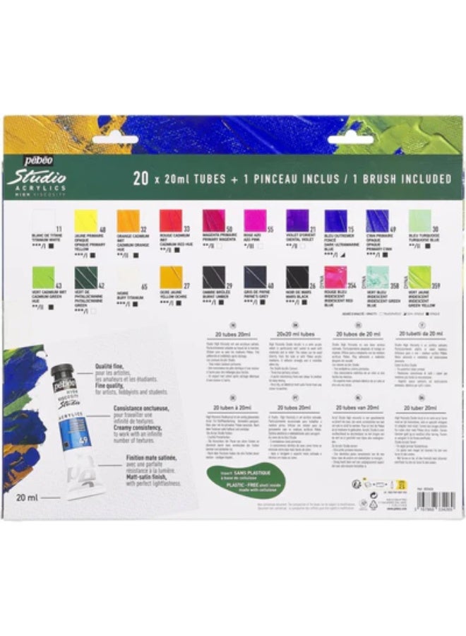 بيبيو طلاء بيبيو أكريليك ستوديو 20 لون × 20 مل - Image 4