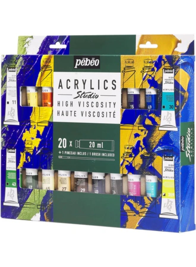 بيبيو طلاء بيبيو أكريليك ستوديو 20 لون × 20 مل - Image 2