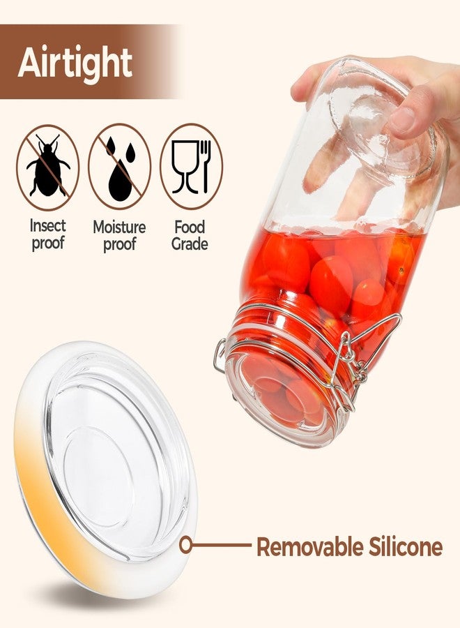 ComSaf Minimalist Preserving Jars 1.5 L, Set of 3, Airtight, Storage Jars with Lid - Image 3
