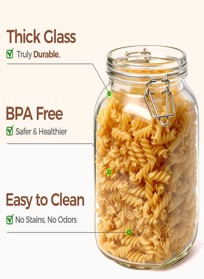 ComSaf Minimalist Preserving Jars 1.5 L, Set of 3, Airtight, Storage Jars with Lid - Image 4