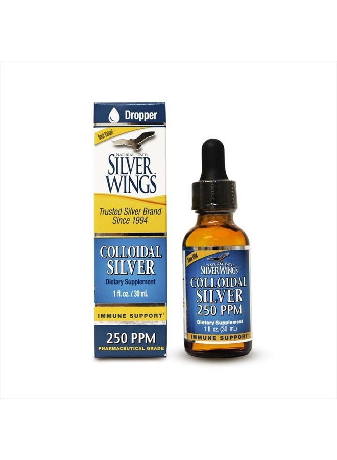 Natural Path Silver Wings Colloidal Silver Mineral Supplement, 250 Ppm, 1 Fluid Ounce  - Image 1