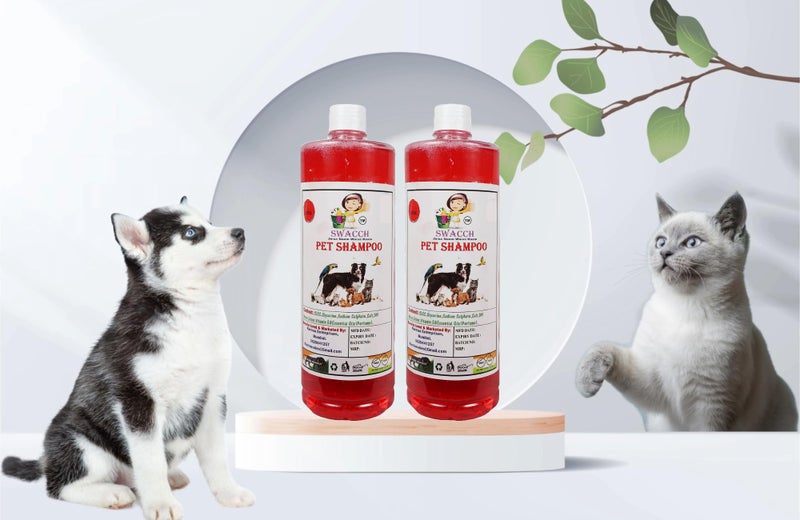 SWACCH PET Shampoo (1 Litre) (Pack of 2) Strawberry - Image 1