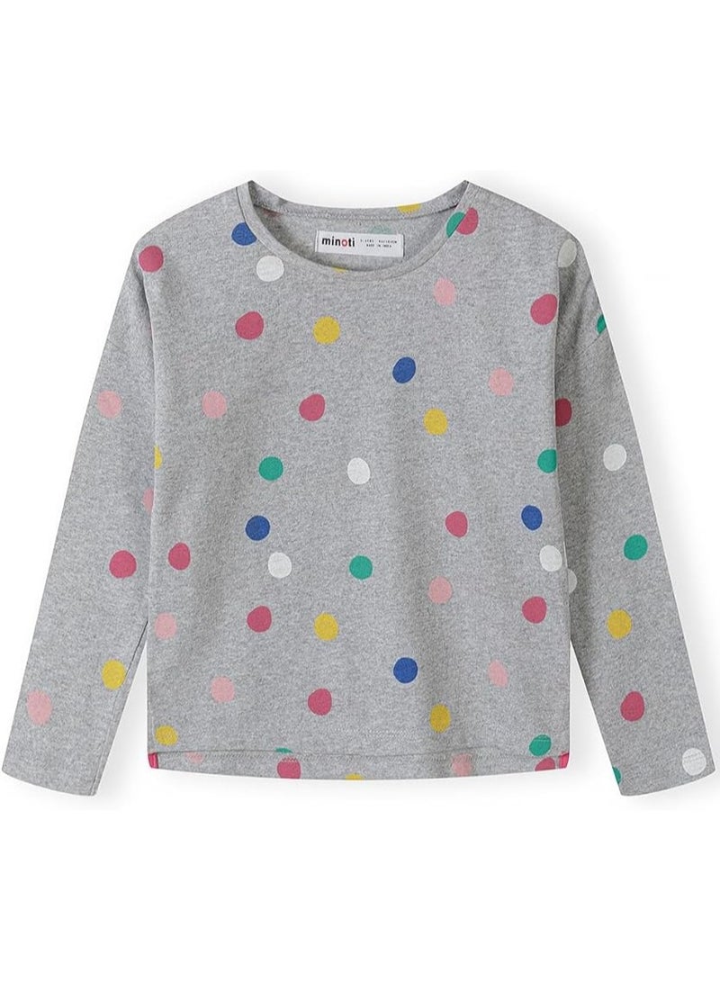 مينوتي Minoti Girls Girls 3Pk Basic Good Vibe L/S Graphic Tops Girls 3Pk Basic Good Vibe L/S Graphic Tops - Image 3