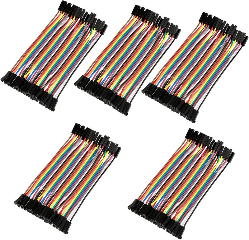 5pcs Colorful 11.5cm Jumper Wires Set 40pin F to F Ribbon Cable for Breadboard - Image 1