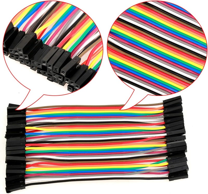 5pcs Colorful 11.5cm Jumper Wires Set 40pin F to F Ribbon Cable for Breadboard - Image 3