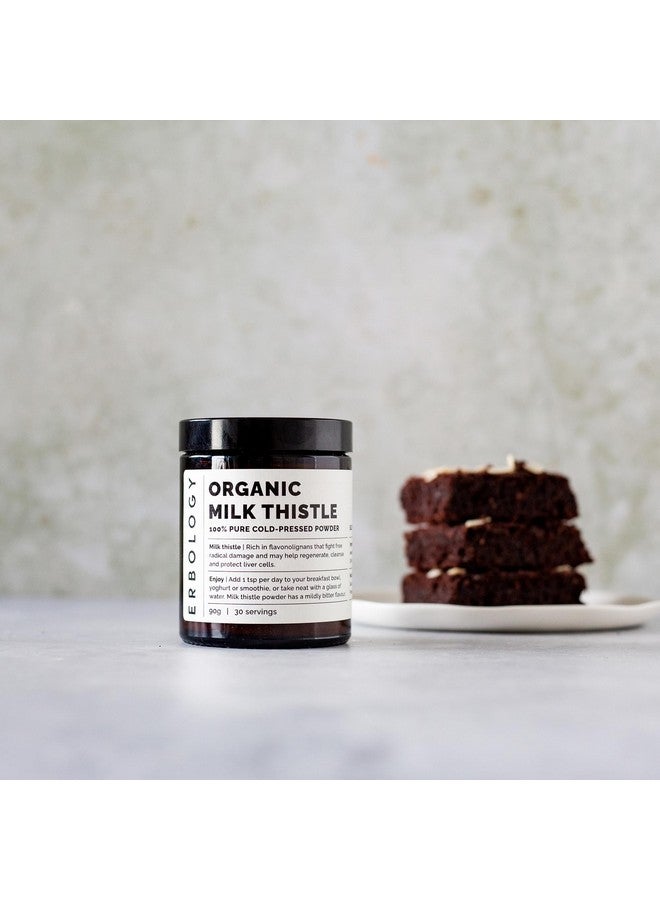 Erbology Organic Milk Thistle Powder 3.2 oz - 30 Servings - 180mg Silymarin per Serving - Liver Health - Cold-Pressed from 100% Milk Thistle Seeds - Sustainably Sourced in Europe - Vegan - GMO-Free - Image 3