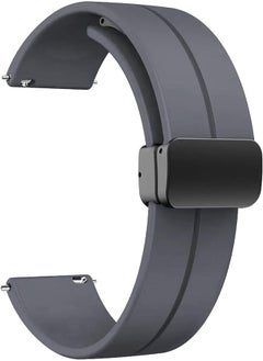 ACM ACM Watch Strap Silicone Belt Magnetic Clasp compatible with Cmf By Nothing Watch Pro Smartwatch Sports Hook Band Grey 