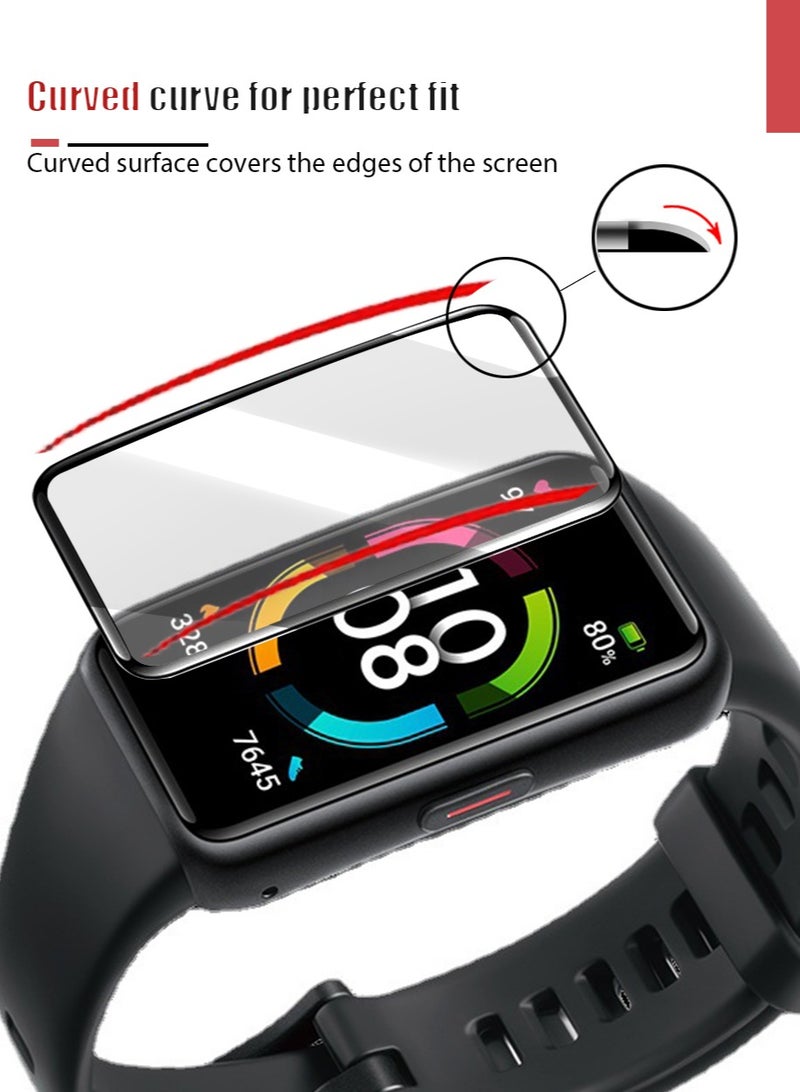 Huawei Band 6/Honor Band 6 Screen Protectors, [Anti-Oil] [Anti-Bubble] [HD Clear] Full Protection Soft Screen Protector Glass Film for Huawei Band 6/Honor Band 6 - Image 2