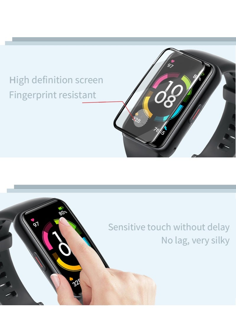Huawei Band 6/Honor Band 6 Screen Protectors, [Anti-Oil] [Anti-Bubble] [HD Clear] Full Protection Soft Screen Protector Glass Film for Huawei Band 6/Honor Band 6 - Image 4