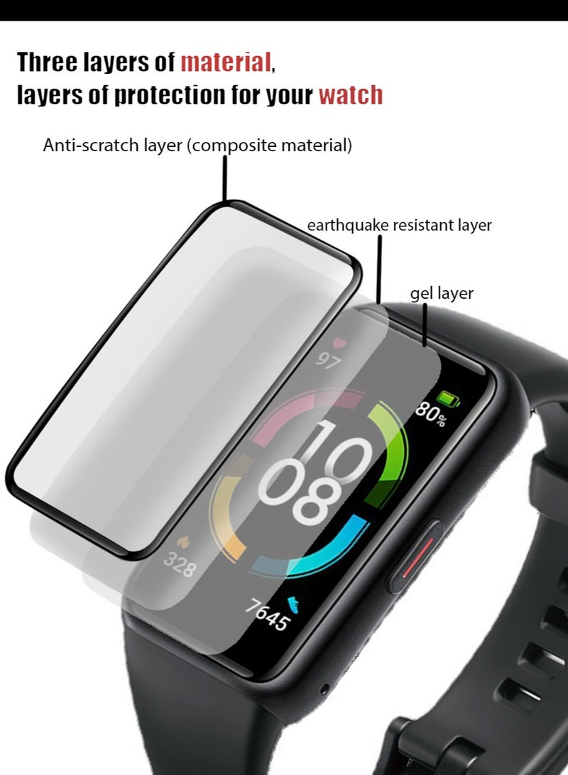 Huawei Band 6/Honor Band 6 Screen Protectors, [Anti-Oil] [Anti-Bubble] [HD Clear] Full Protection Soft Screen Protector Glass Film for Huawei Band 6/Honor Band 6 - Image 3