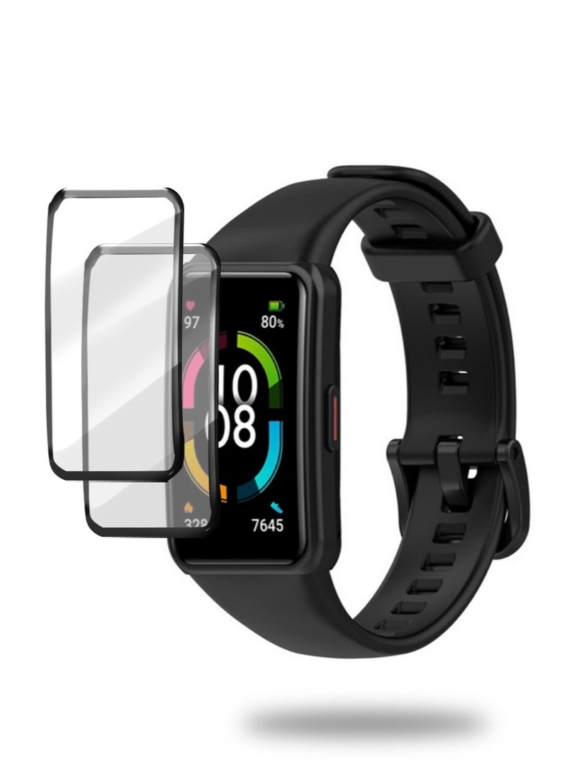 Huawei Band 6/Honor Band 6 Screen Protectors, [Anti-Oil] [Anti-Bubble] [HD Clear] Full Protection Soft Screen Protector Glass Film for Huawei Band 6/Honor Band 6 - Image 1