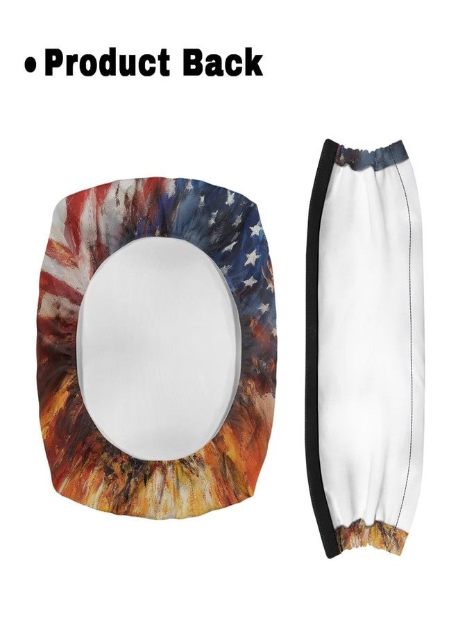 Luarisgur Rollator Accessories Fire Eagle Flag Walker Seat Covers for Ladies Men Universal Rollator Walker Seat and Backrest Covers Soft Walkers for Seniors with Seat Gift Covers Patriotic Decoration - Image 3