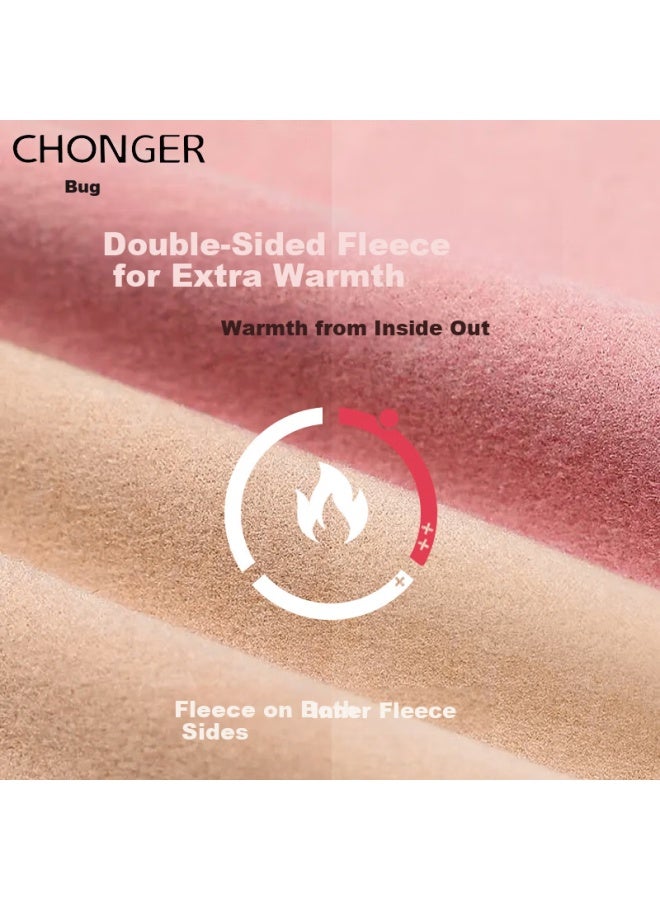 Insects Chonger Women's Thermal Underwear 2-pack Seamless Double-sided Fleece Thin Winter Leggings Cotton Pants - Image 4