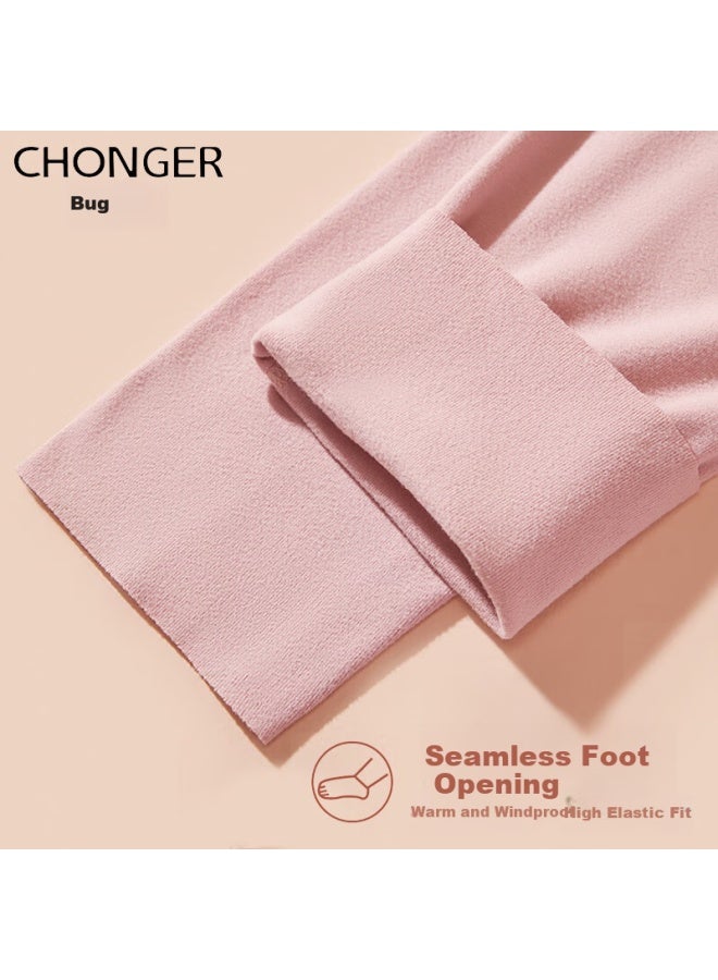 Insects Chonger Women's Thermal Underwear 2-pack Seamless Double-sided Fleece Thin Winter Leggings Cotton Pants - Image 3