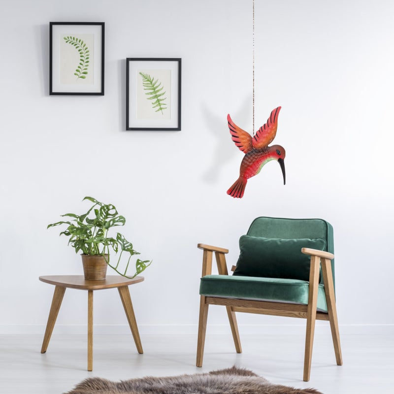 2Pcs Metal Hummingbird Wall Decor Shaped Decorative Wall Hanging Adornment - Image 4
