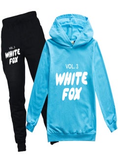 white fox Unisex long Sleeve Stylish Top hoodie cotton sweatshirts for Boys Girls Kid Children