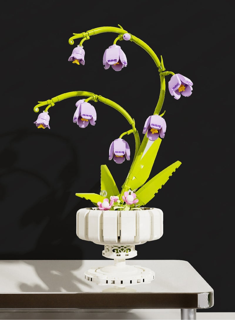 LOOPITYS 2245PCS Ringflower Building Blocks Set, including building blocks, construction toys, flower bouquets, ceramic puzzle assembly toys, suitable for consumers of all ages. Children's puzzle toys are especially suitable as birthday gifts for girls and can be used as furniture decorations and ornaments - Image 1