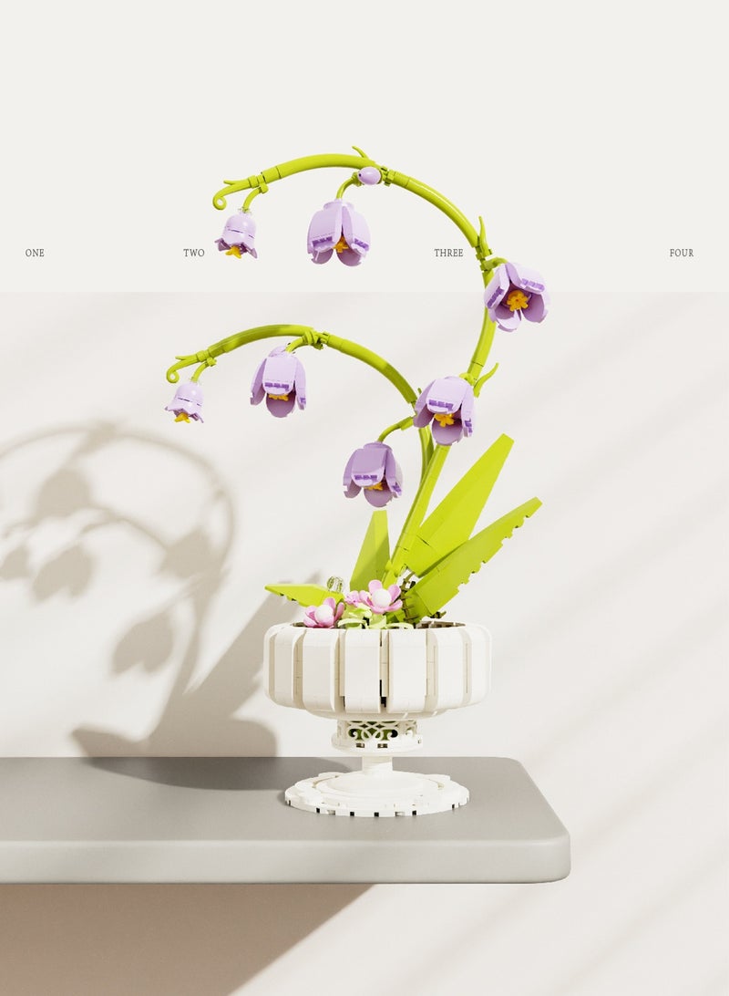 LOOPITYS 2245PCS Ringflower Building Blocks Set, including building blocks, construction toys, flower bouquets, ceramic puzzle assembly toys, suitable for consumers of all ages. Children's puzzle toys are especially suitable as birthday gifts for girls and can be used as furniture decorations and ornaments - Image 2