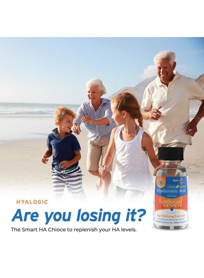 Hyalogic هايالوغيك سينثوفيال سيفن - مكمل حمض الهيالورونيك الفموي 1 أونصة (عبوة من 2) - HA سائل يدعم ترطيب البشرة والعينين والشفتين - خالي من الغلوتين، نباتي - Image 4