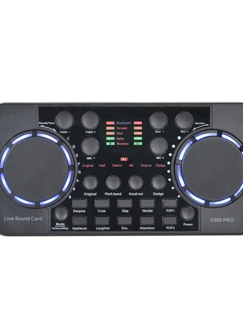 Sound Card Live Streaming V300 Pro Bluetooth-compatible Audio Mixers Mixer Music Studio Recording Accessory Noise