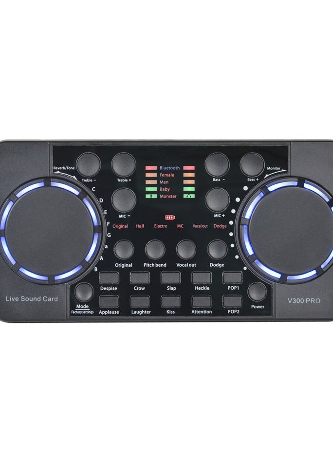 Generic - Sound Card Live Streaming V300 Pro Bluetooth-compatible Audio Mixers Mixer Music Studio Recording Accessory Noise - Image 1
