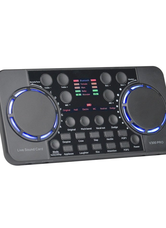 Generic - Sound Card Live Streaming V300 Pro Bluetooth-compatible Audio Mixers Mixer Music Studio Recording Accessory Noise - Image 1