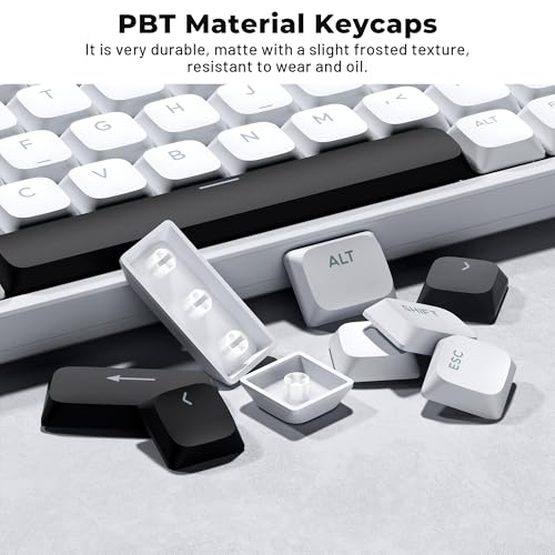 GMKWTL XVX Low Profile White Keycaps, Shine Through Keycap Set, Double Shot PBT Key caps, Bow Keyboard Keycaps Compatibility for 60% 75% 80% 85% 100% MX Switches Mechanical Keyboard - Image 3