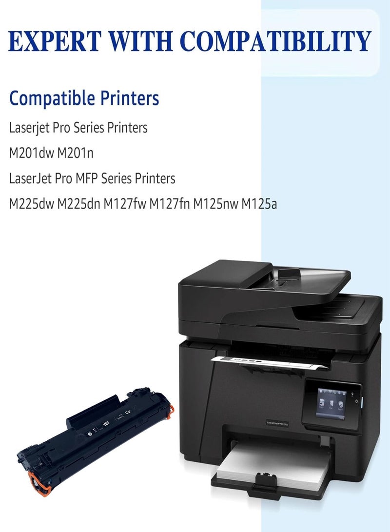 أف كيو خرطوشة حبر ليزر 83A CF283A أسود – متوافق مع طابعات HP LaserJet Pro M201dw M201n M125a M125nw M127fn M127fw M225dn M225dw – خرطوشة  بديلة عالية الجودة - Image 2