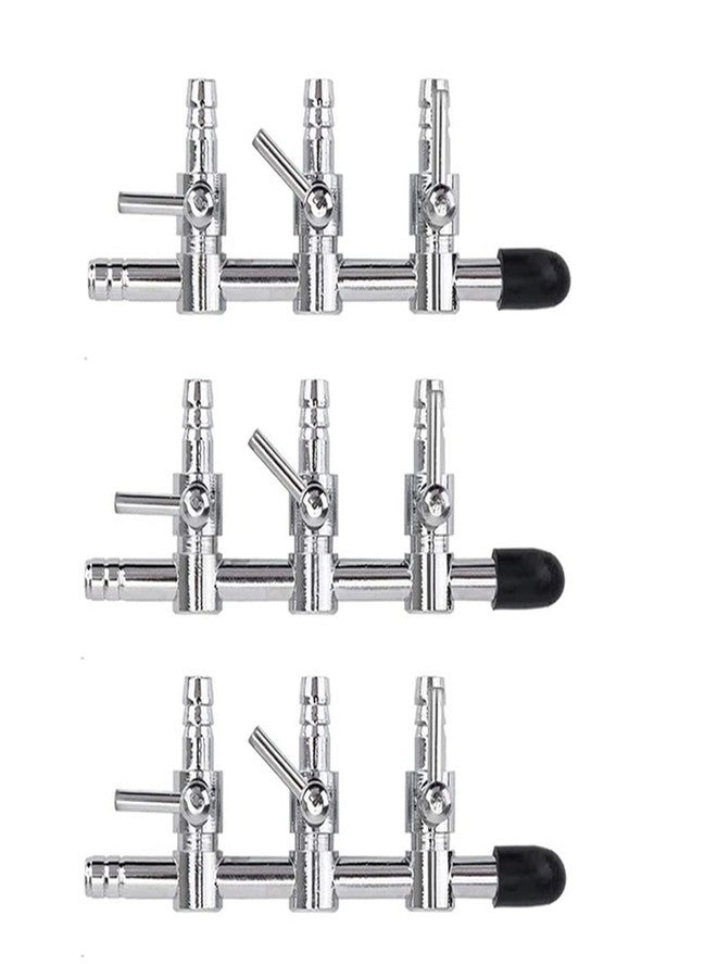 bnafes صمام هواء حوض السمك من بنافيس، ثلاثي الاتجاهات، مشعب داخلي، مضخة تدفق هواء، أنبوب فاصل، صمام تحكم بذراع، عبوة من 3 قطع - Image 1