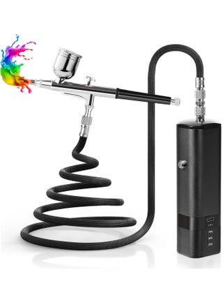 Airbrush Kit with Compressor, 32PSI Handheld Mini Air Brush Gun Set, Portable High Pressure Air Brushes for Painting, Tattoo, Nail Art, Mode, Makeup, Cake, Barber - pzsku/Z6D65E336117944531124Z/45/1749726852/e090a1ea-ee0f-474a-b89b-f3289c75d2fc