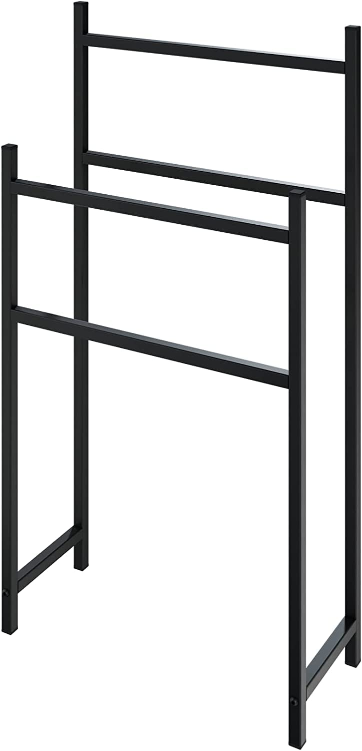INDIAN DECOR INDIAN DECOR 41213 Classic Tall Towel Rail Towel HolderBlack Towel Stand 43 x 18 x 80 Black  - Image 1