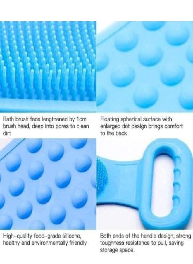 SNEVIL Silicone Body Back Scrubber, Double Side Bathing Brush for Skin Deep Cleaning Massage, Dead Skin Removal Exfoliating Belt for Shower, Body Brush for Bathing | Multicolor (Back Scrubber) - Image 4