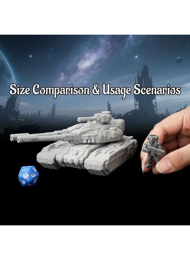 RF839 Sci Fi Tank Miniature Model Gray Plastic 25 28mm Tabletop RPG Collectible Accessory - Image 3